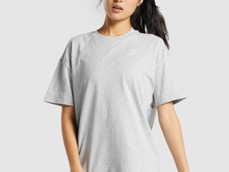 Gymshark Training Oversized T-Shirt - Light Grey Marl Supply