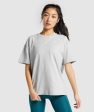 Gymshark Training Oversized T-Shirt - Light Grey Marl Supply