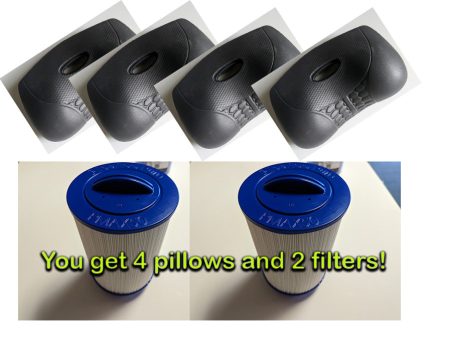 4 (four) Vita spa pillows (no logo) and 2 (two) PMAX 50 filter elements BUNDLE! Free Shipping! Discount