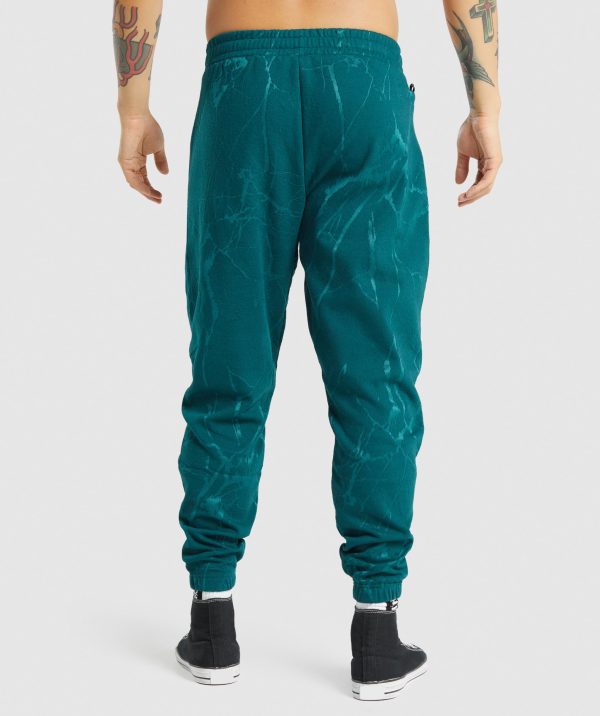 Gymshark Power Joggers - Teal Print For Sale