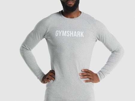 Gymshark Apollo Long Sleeve T-Shirt - Light Grey Marl Online