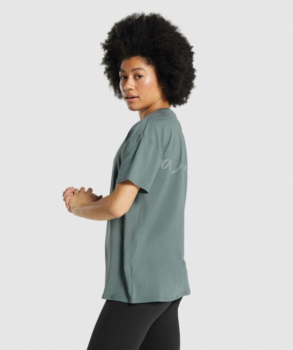 Gymshark Whitney Oversized T-Shirt - Eucalyptus Supply