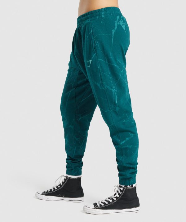 Gymshark Power Joggers - Teal Print For Sale