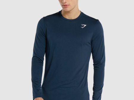 Gymshark Arrival Long Sleeve T-Shirt - Navy Sale