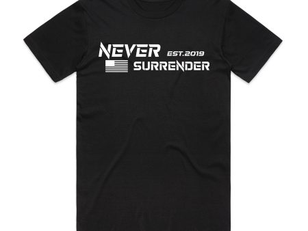 Never Surrender Tee - Black Online Sale