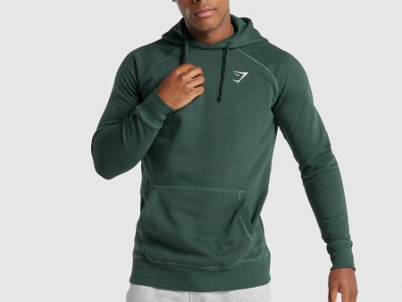 Gymshark Crest Hoodie - Dark Green Online now