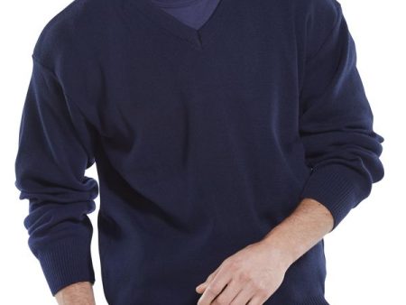 ACRYLIC SWEATER V N NAVY Online now