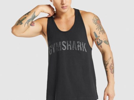 Gymshark Power Stringer - Black Sale