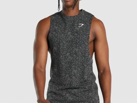 Gymshark Critical 2.0 Drop Arm Tank - Charcoal Print Cheap