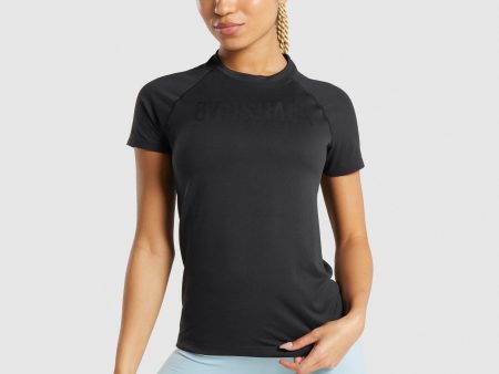 Gymshark Fit Seamless Loose T-Shirt - Black For Sale