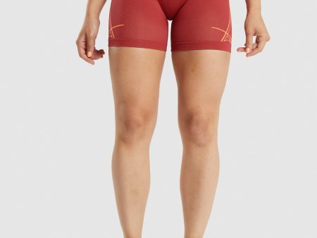 Gymshark Apex Seamless Low Rise Shorts - Burgundy Online