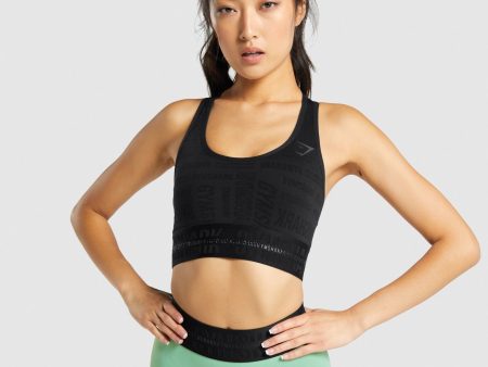 Gymshark Vision Sports Bra - Black Fashion