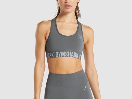 Gymshark Fit Seamless Sports Bra - Charcoal Hot on Sale