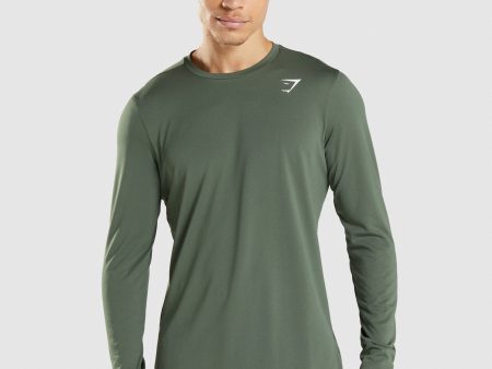 Gymshark Arrival Long Sleeve T-Shirt - Green Fashion