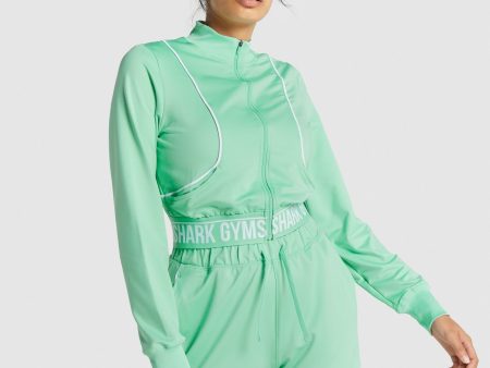 Gymshark Recess Track Top - Light Green For Discount