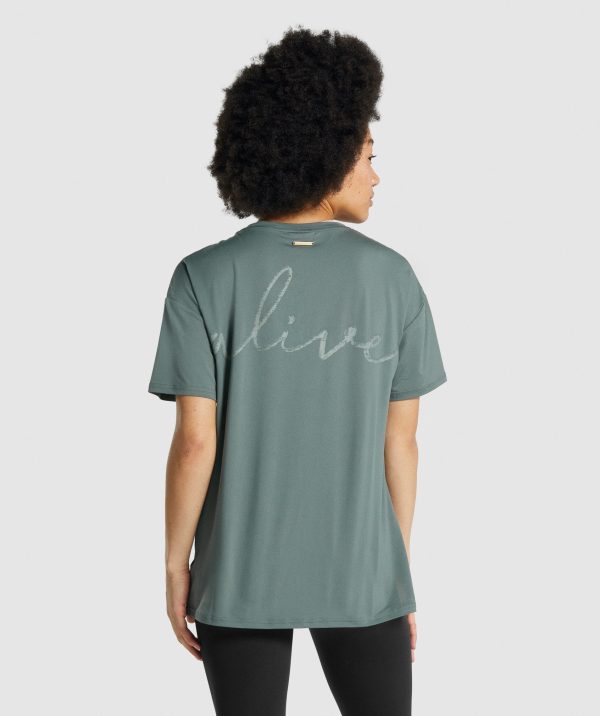 Gymshark Whitney Oversized T-Shirt - Eucalyptus Supply