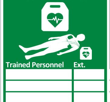 AED TRAINED PERSONNEL SIGN For Discount