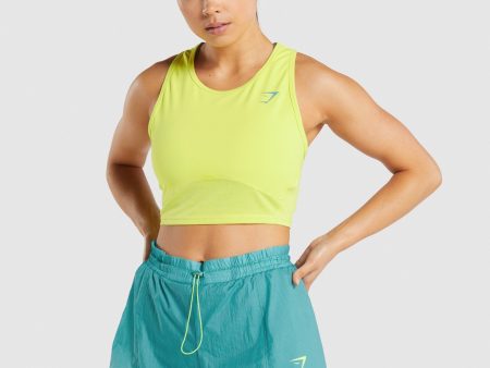 Gymshark Pulse Crop Tank - Yellow Hot on Sale