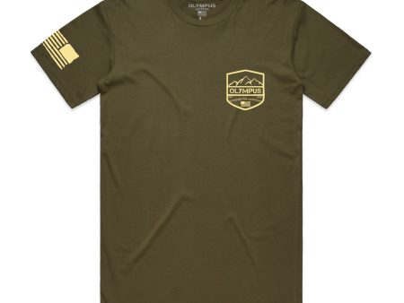 CONQUER CREST TEE - COLORS on Sale