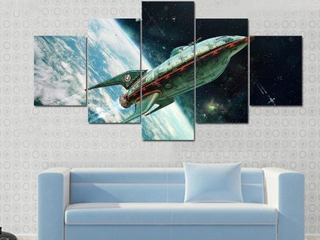 Alien Space Shuttle Canvas Wall Art For Discount