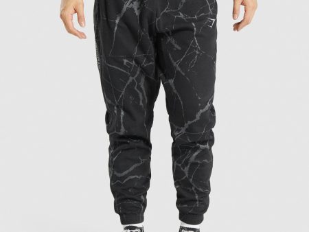 Gymshark Power Joggers - Black Print For Sale