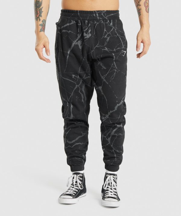 Gymshark Power Joggers - Black Print For Sale