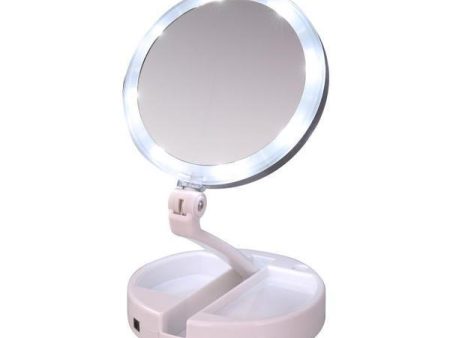 12x Led Lighted Folding Makeup Mirror Supply