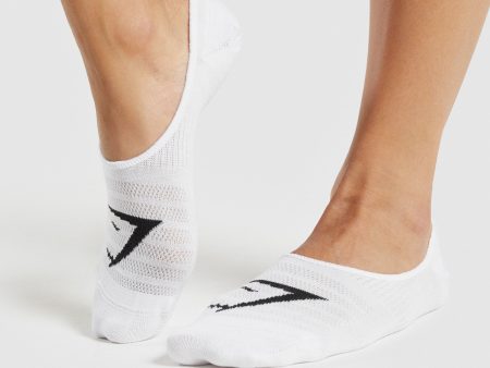 Gymshark No Show Socks 3pk - White For Discount