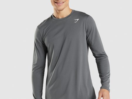 Gymshark Arrival Long Sleeve T-Shirt - Charcoal Fashion