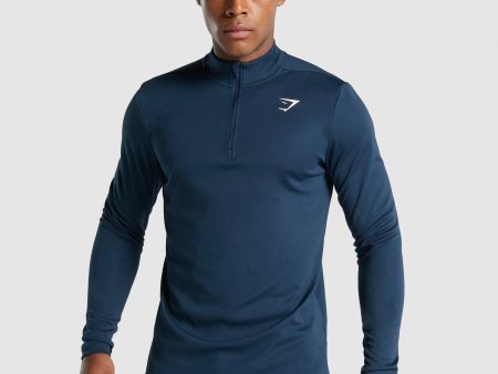 Gymshark Arrival 1 4 Zip Pullover - Navy Supply