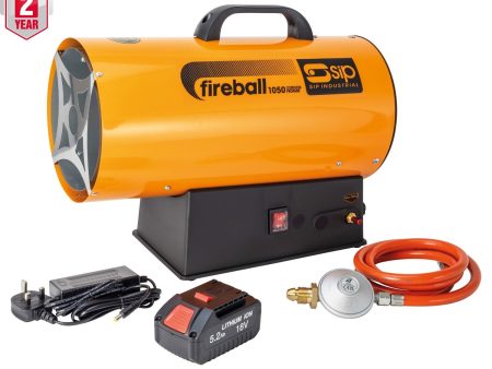 SIP FIREBALL 1050 Cordless Propane Heater Supply