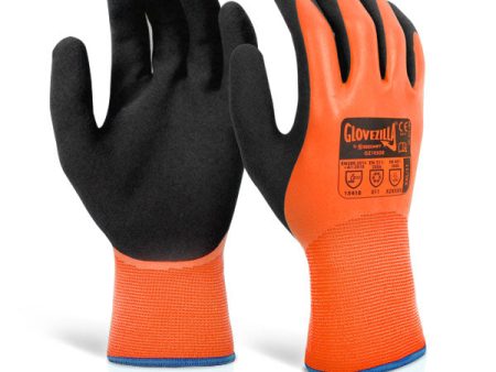 GLOVEZILLA WATERPROOF THERMAL LATEX GLOVE ORANGE on Sale