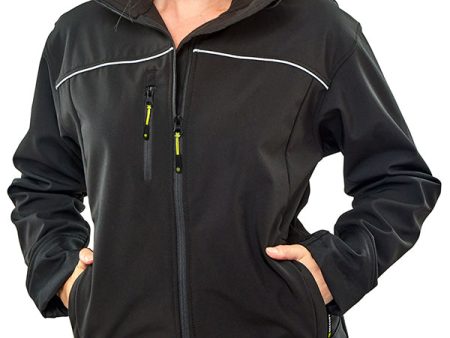 LADIES BLACK SOFT SHELL JKT Hot on Sale