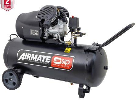 SIP DDVT 3HP 100ltr V-Twin Direct Drive Compressor Online Sale