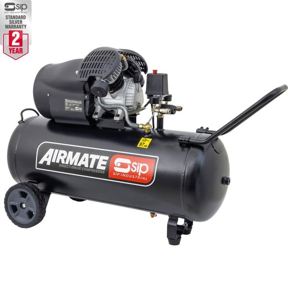 SIP DDVT 3HP 100ltr V-Twin Direct Drive Compressor Online Sale