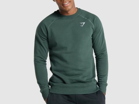 Gymshark Crest Sweatshirt - Dark Green Sale