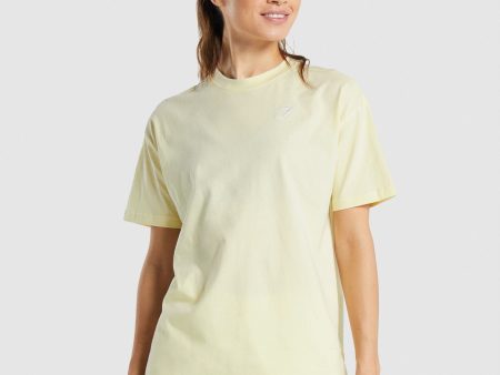 Gymshark Training Oversized T-Shirt - Light Yellow Online Hot Sale