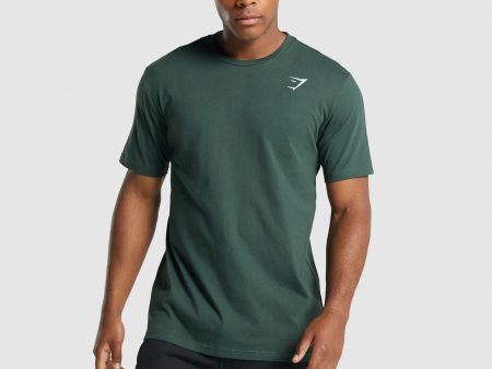 Gymshark Crest T-Shirt - Dark Green Discount