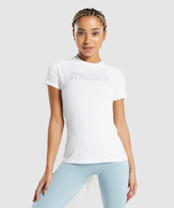 Gymshark Fit Seamless Loose T-Shirt - White Hot on Sale