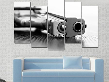 9mm Gun Canvas Wall Art Supply