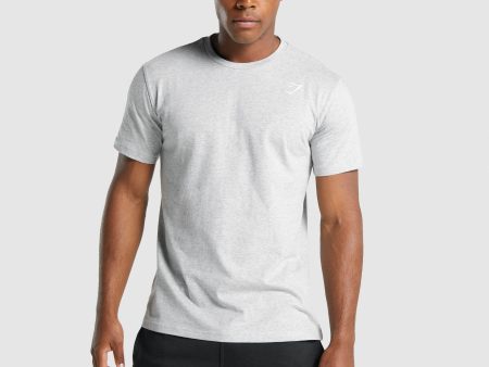 Gymshark Crest T-Shirt - Light Grey Marl Online