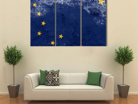 Alaska State Flag Canvas Wall Art Cheap