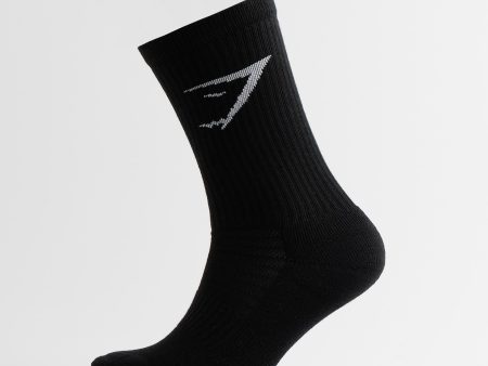 Gymshark Crew Socks 3pk - Black Online Sale