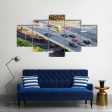 Aerial View Of Traffic Canvas Wall Art For Sale