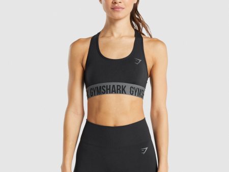 Gymshark Fit Seamless Sports Bra - Black Sale