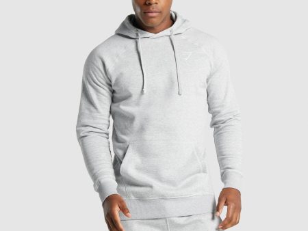 Gymshark Crest Hoodie - Light Grey Marl on Sale