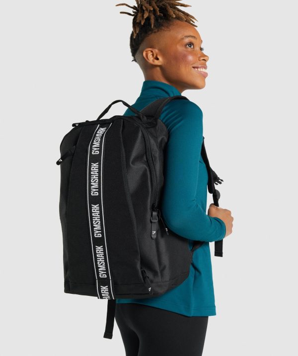 Gymshark Taped Backpack - Black Discount