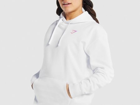 Gymshark Pre-Workout Graphic Hoodie - White Online Hot Sale