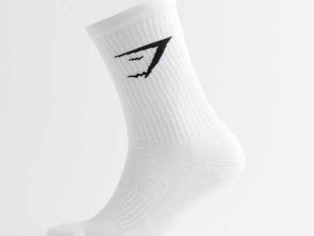 Gymshark Crew Socks 3pk - White Online