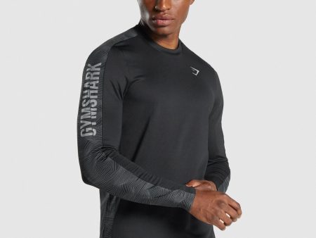 Gymshark Sport Long Sleeve Crew - Black For Sale